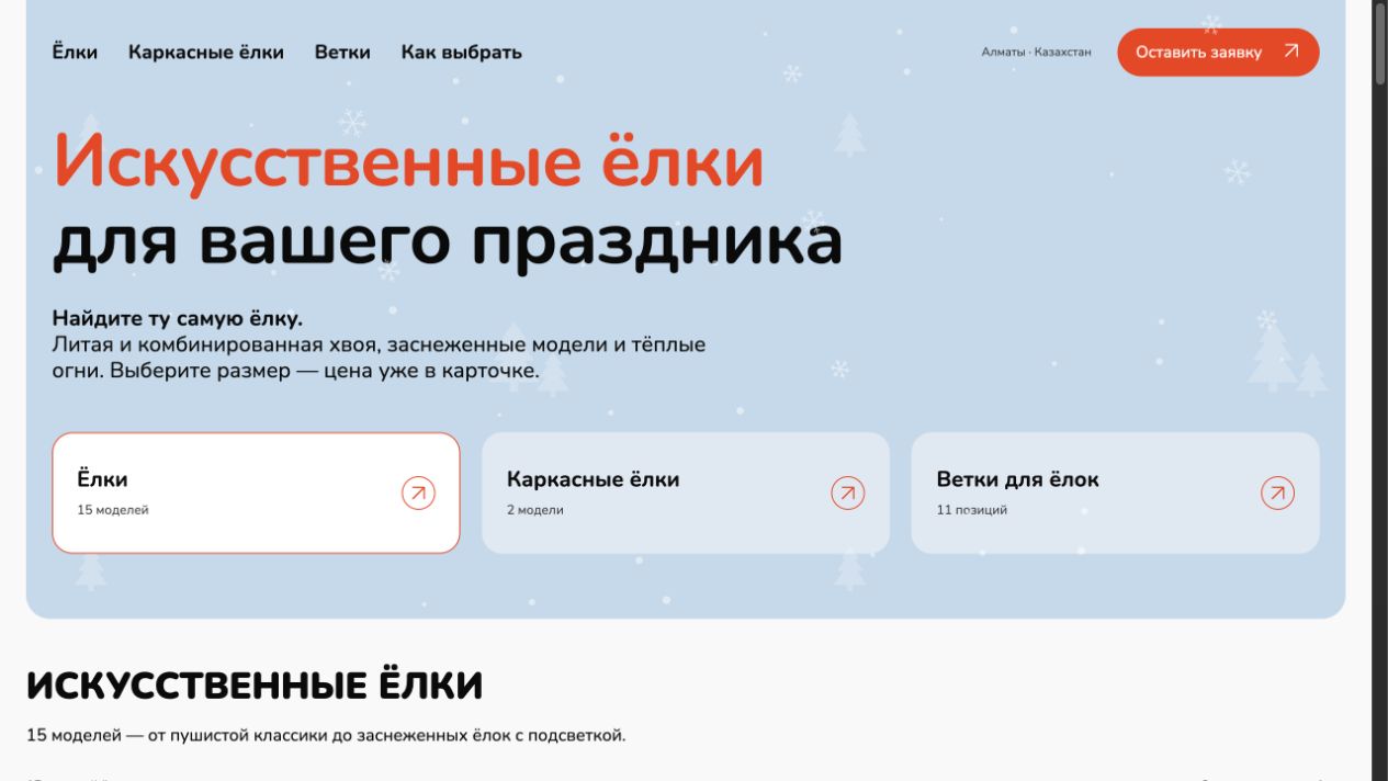 Каталог искусственных ёлок: модели, размеры и цены